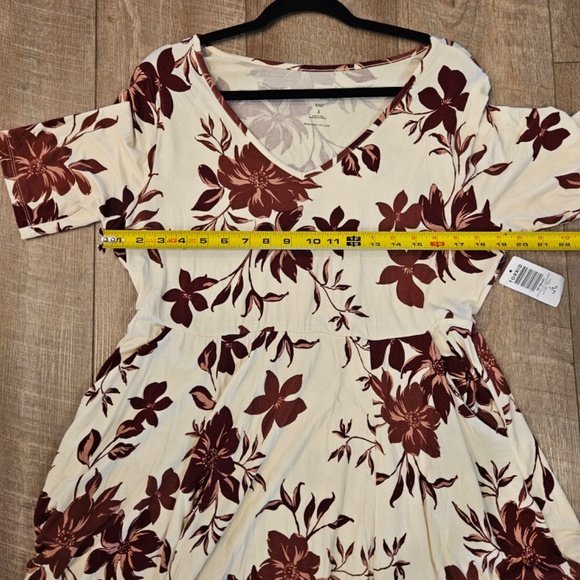 Torrid Mini Super Soft Skater Dress Floral Ivory Size 1X NWT - Picture 10 of 14